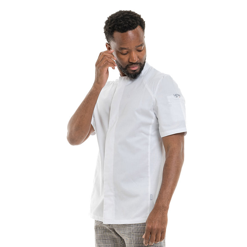 Professional chef wearing Lafont Basil jacket – front view
