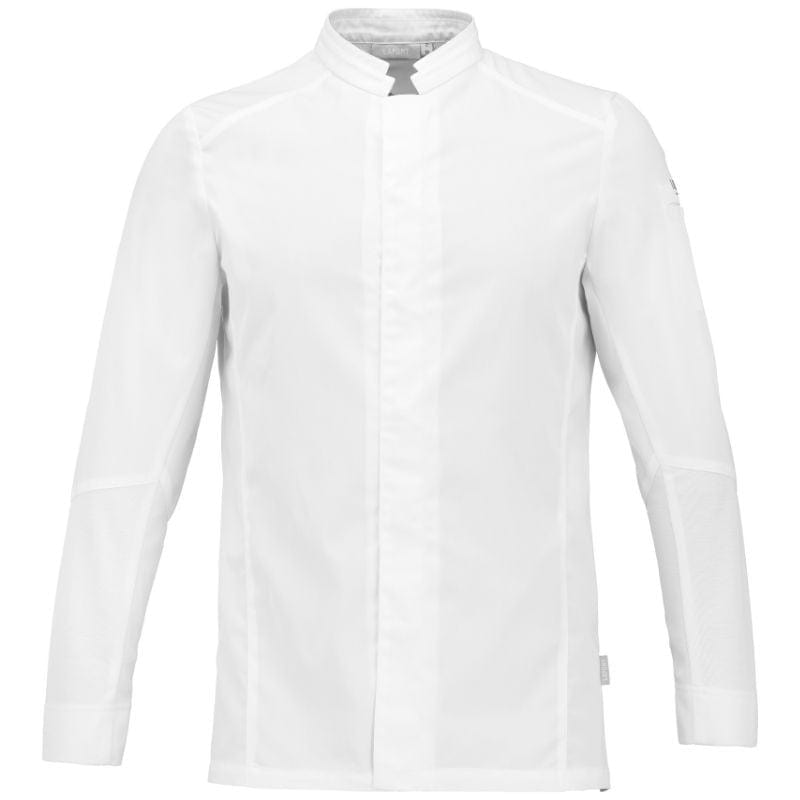 White Men’s Bi-Material Chef Coat – Comfort & Performance - LAFONT | MANELLI | White Coat