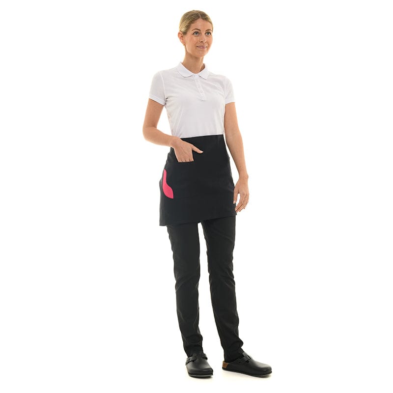 Black Two-tone Short Apron with Fuschia Pocket - MANELLI - by Manelli | MANELLI``