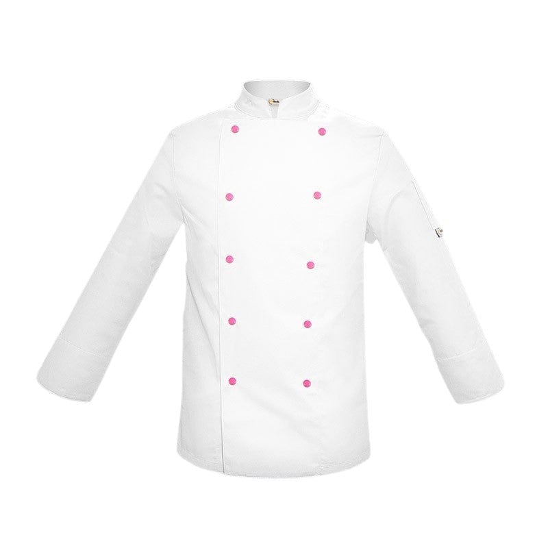 Children's White Chef's Jacket with Pink Buttons - MANELLI - by MANELLI | MANELLI``