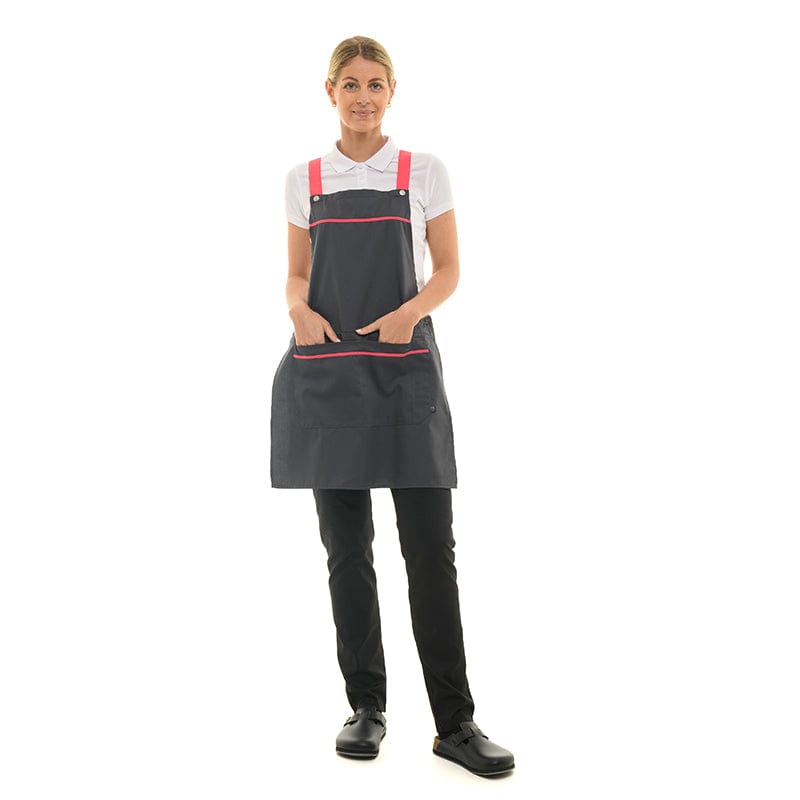 EZAC Anthracite Raspberry Kitchen Chasuble - ROBUR -  by Robur | MANELLI |  Anthracite and rasperry