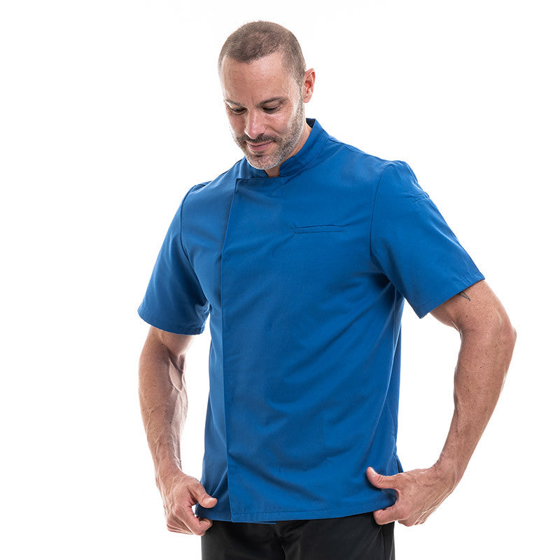 Men’s Short-Sleeved Chef Jacket Texas Royal Blue - MANELLI | MANELLI | Royal Blue for Men