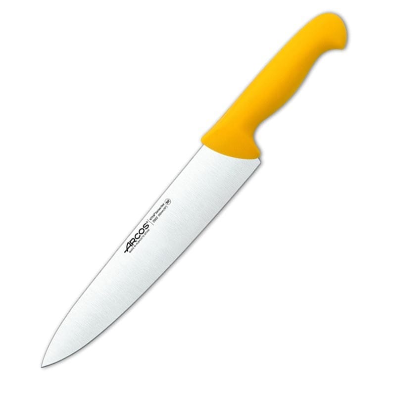 Yellow Chef Knife 9.84 inch from the 2900 Range - ARCOS - by Arcos | MANELLI``
