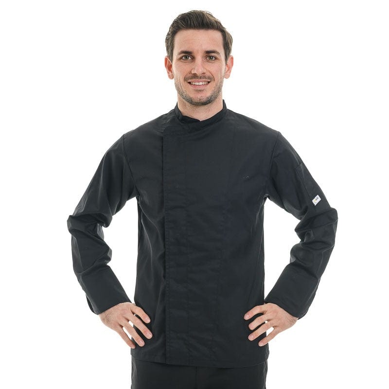 Black Long Sleeve Chef Coat - MANELLI - by Manelli | MANELLI``