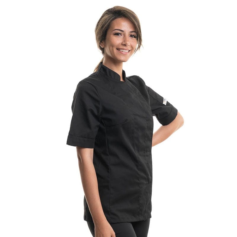Women's Black Short Sleeve Kitchen Coat - MANELLI -  by Manelli | MANELLI``
