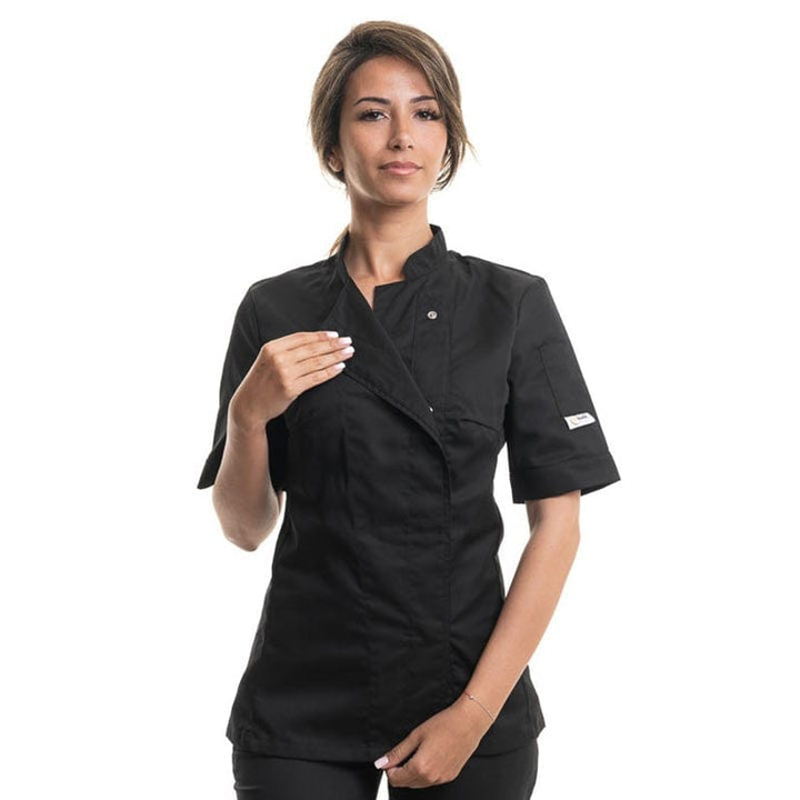 Women's Black Short Sleeve Kitchen Coat - MANELLI -  by Manelli | MANELLI``