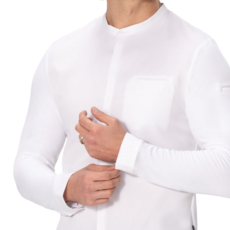 Ithurria White Men's Chef Jacket - BRAGARD I MANELLI Details zoom