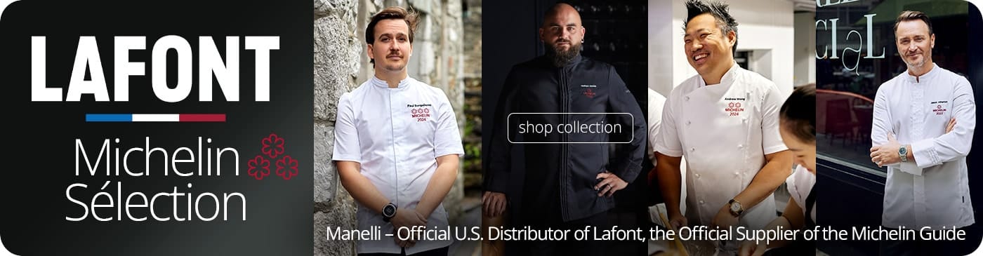 Lafont x Michelin Guide Collection – Premium Chef Jackets at Manelli.us. Shop now for quality, innovation & prestige!