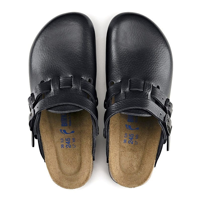 Kay Black Leather Work Clog - BIRKENSTOCK - Kitchen Shoes by Birkenstock | MANELLI``