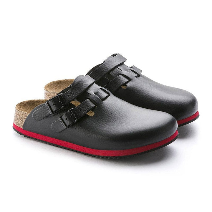 Kay Black Leather Work Clog - BIRKENSTOCK - Kitchen Shoes by Birkenstock | MANELLI``