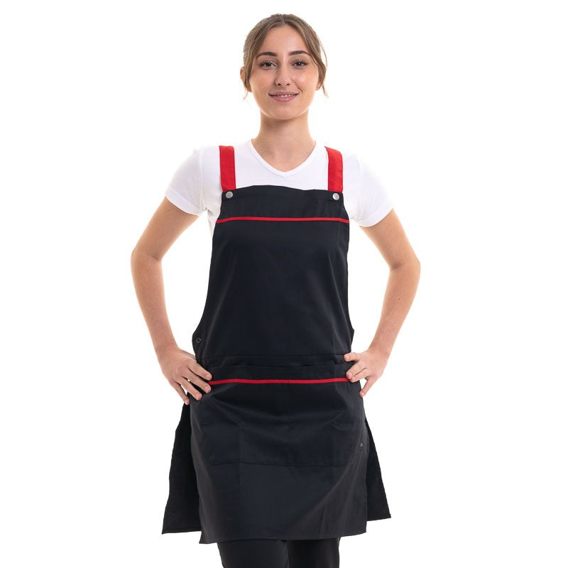 EZAC Black an Red Kitchen Chasuble - ROBUR -  by Robur | MANELLI |  Black and Red Apron