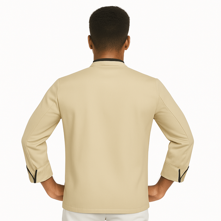 Men's Long Sleeve Beige Kitchen Coat Mint - LAFONT