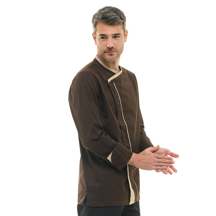 Men's Long Sleeve Brown Kitchen Coat  Mint - LAFONT -  by Lafont - Cuisine | MANELLI``