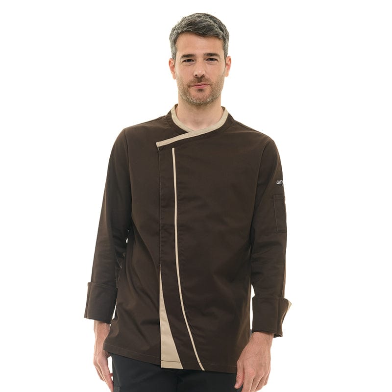 Men's Long Sleeve Brown Kitchen Coat  Mint - LAFONT -  by Lafont - Cuisine | MANELLI``