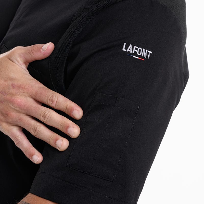 Men's Short Sleeve Black Cooking Coat - LAFONT -  by Lafont - Cuisine | MANELLI``