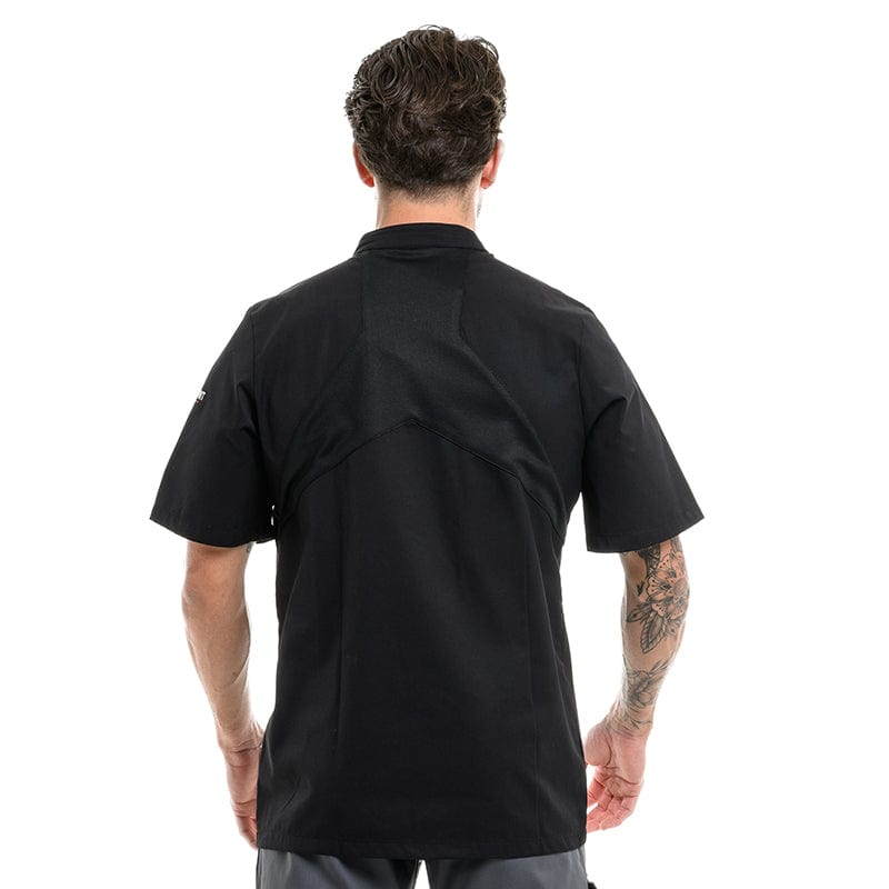 Men's Short Sleeve Black Cooking Coat - LAFONT -  by Lafont - Cuisine | MANELLI``