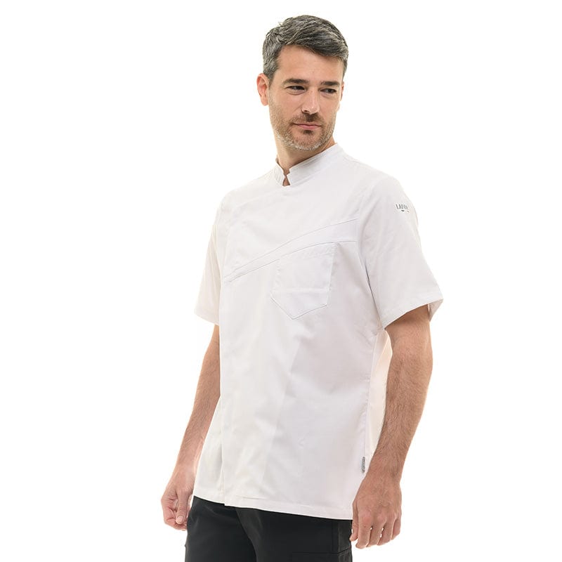 Men's Short Sleeve White Cooking Coat - LAFONT -  by Lafont - Cuisine | MANELLI``