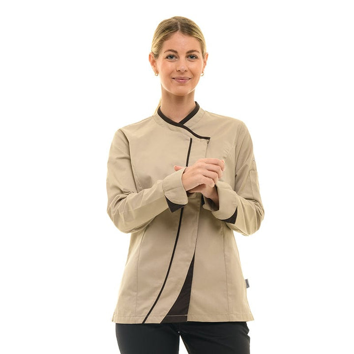 Women's Beige Long Sleeve Kitchen Coat  - LAFONT -  by Lafont - Cuisine | MANELLI``