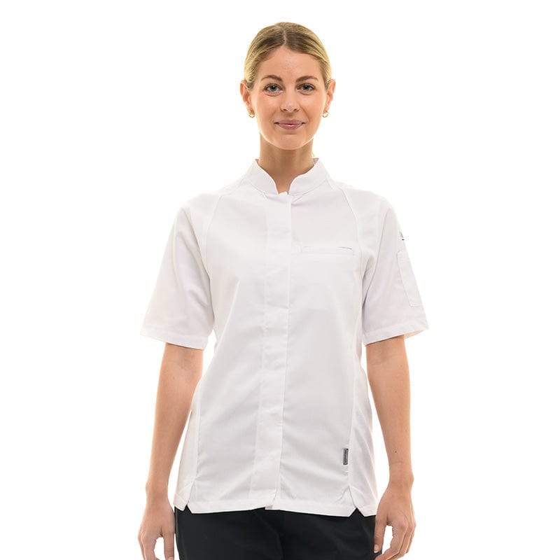 Women's Short Sleeve Pepper White Kitchen Coat - LAFONT CUISINE -  by Lafont - Cuisine | MANELLI``