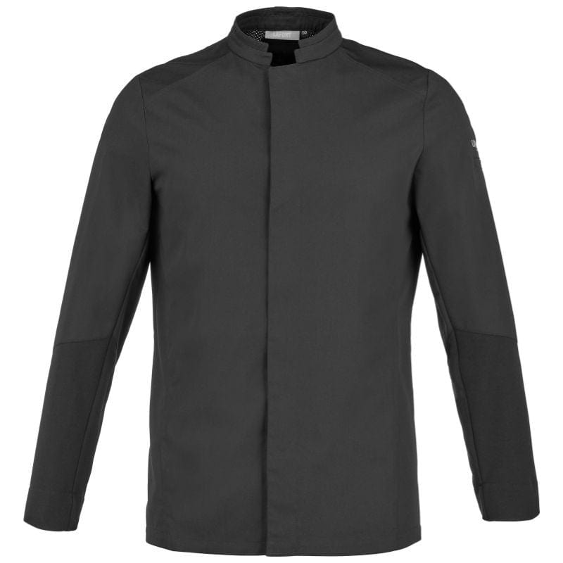 MANELLI 0/XS / Black Men’s Bi-Material Chef Coat – Comfort & Performance - LAFONT