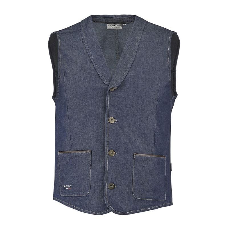 Arago Blue Denim Men's Vest - LAFONT SERVICE -  by MANELLI | MANELLI``