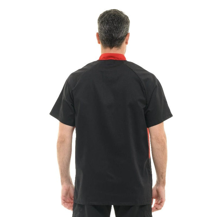 Black and Red Duo Chef Coat - MANELLI -  by Manelli | MANELLI``