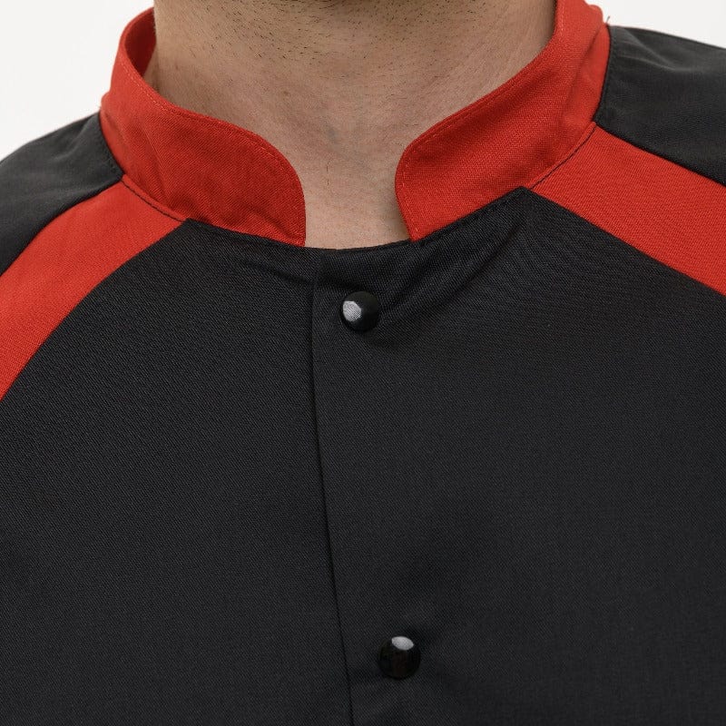 Black and Red Duo Chef Coat - MANELLI -  by Manelli | MANELLI``