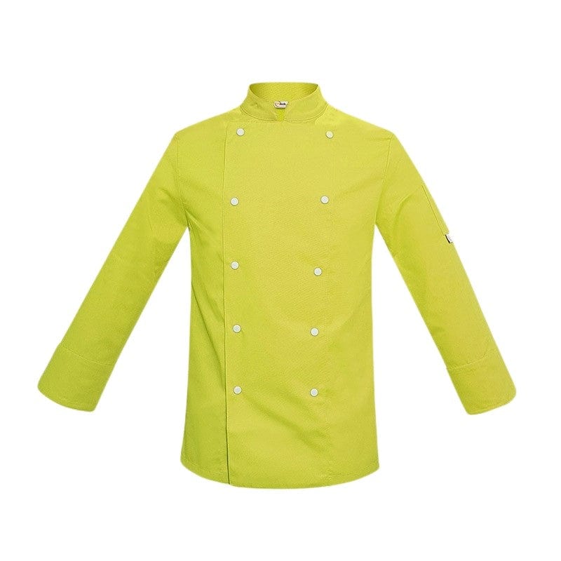 Child's Chef's Jacket Lime Green White Buttons - MANELLI -  by MANELLI | MANELLI``