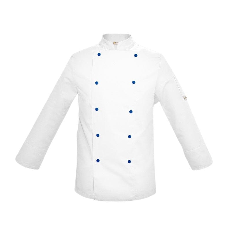 Children's White Chef Jacket with Blue Buttons - MANELLI -  by MANELLI | MANELLI``