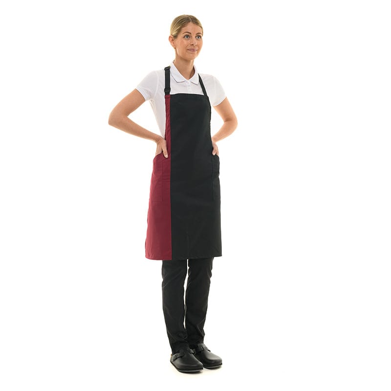 Kitchen Apron with Burgundy Color Stripe - MANELLI -  by Manelli | MANELLI``