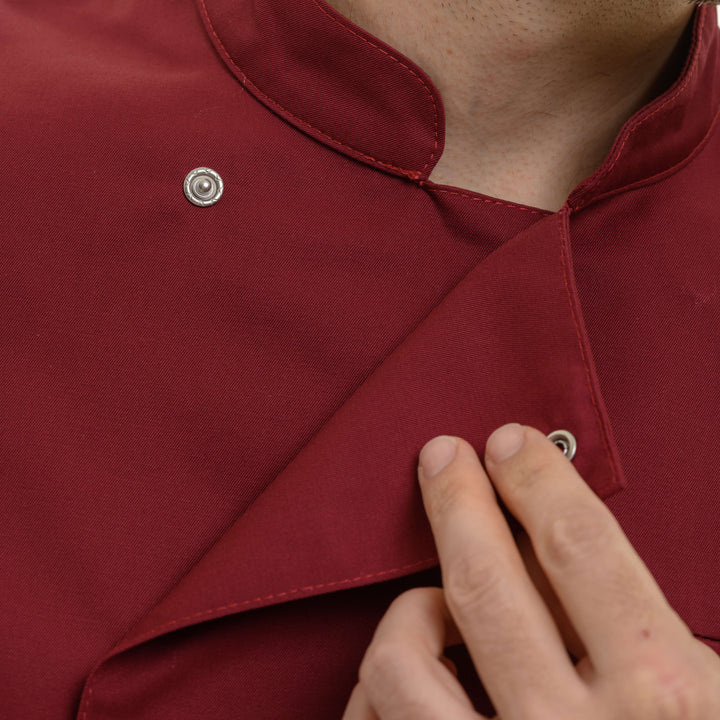 Long Sleeve Burgundy Chef Coat - MANELLI -  by Manelli | MANELLI``