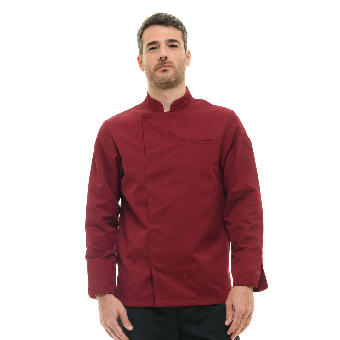 Long Sleeve Burgundy Chef Coat - MANELLI -  by Manelli | MANELLI``