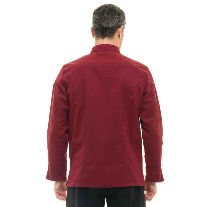 Long Sleeve Burgundy Chef Coat - MANELLI -  by Manelli | MANELLI``