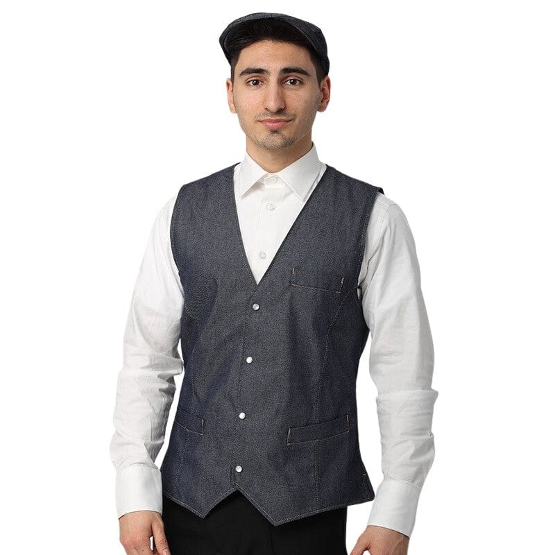 Men's Denim Jean Service Vest - MANELLI -  by MANELLI | MANELLI``