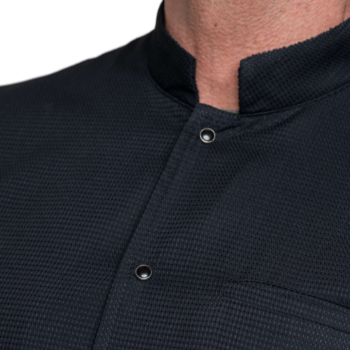 Men's Long Sleeve Black Chef's Coat - MANELLI -  by Manelli | MANELLI``