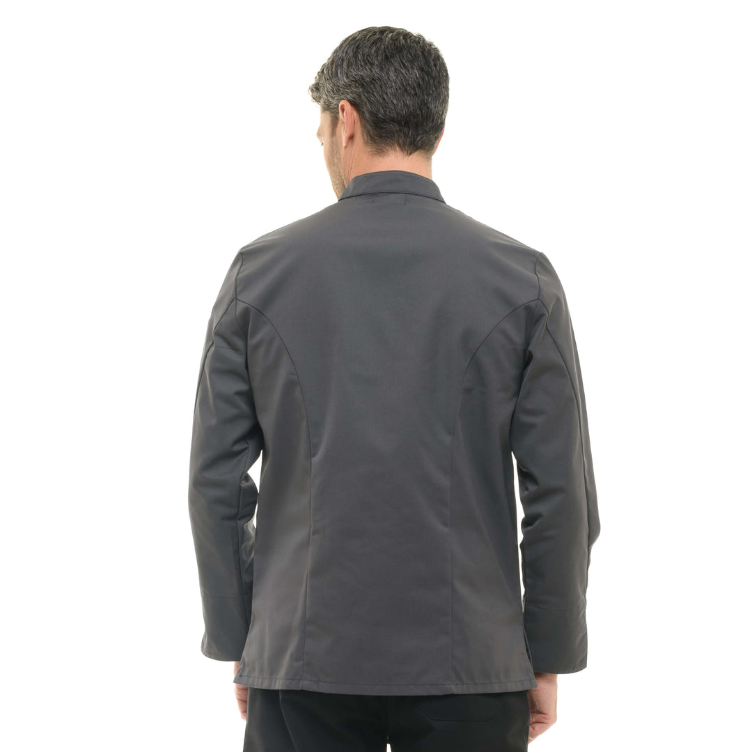 Men's Long Sleeve Gray Chef Coat  - MANELLI -  by Manelli | MANELLI``