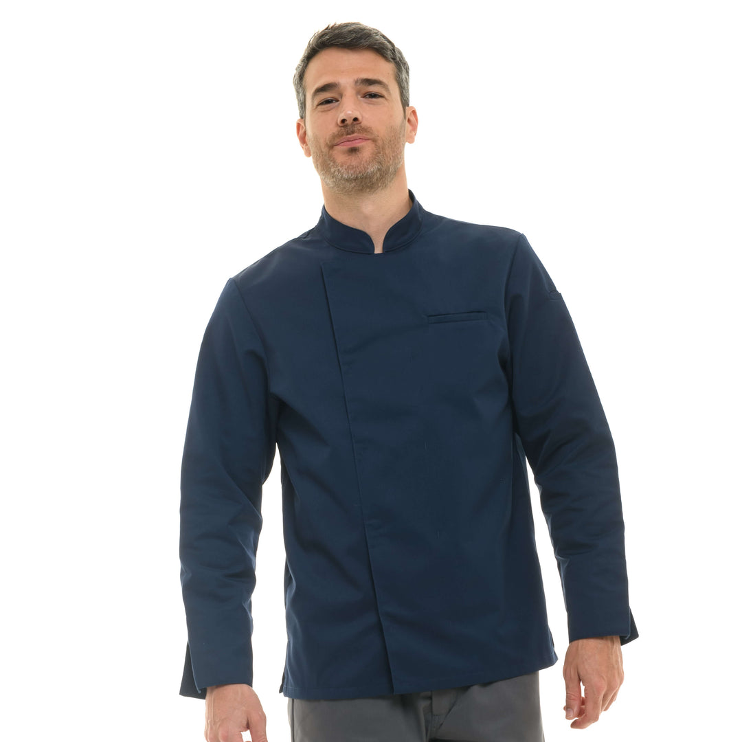 Men's Long Sleeve Navy Chef Coat  - MANELLI -  by Manelli | MANELLI``