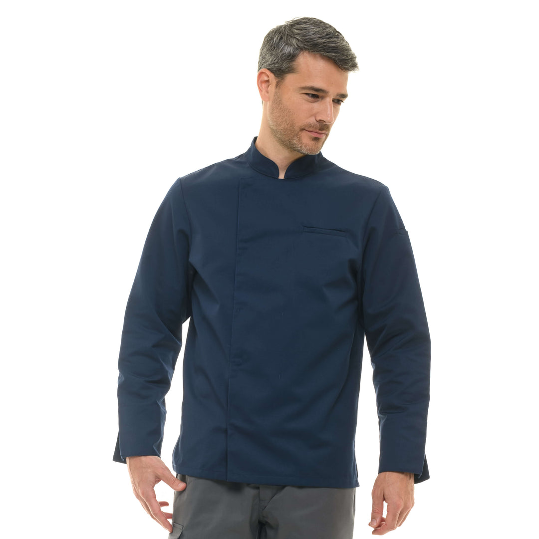 Men's Long Sleeve Navy Chef Coat  - MANELLI -  by Manelli | MANELLI``