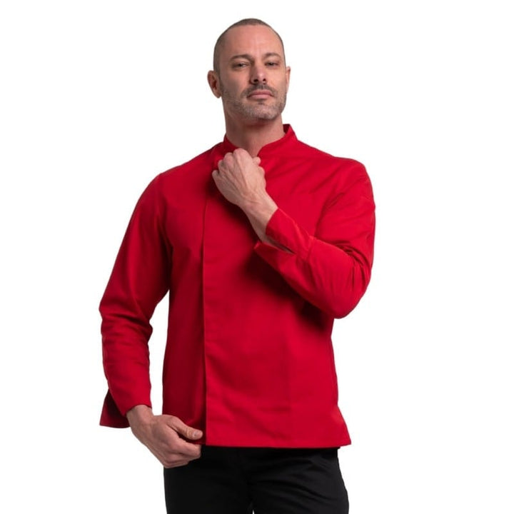 Men's Long Sleeve Red Kitchen Coat - MANELLI -  by Manelli | MANELLI``