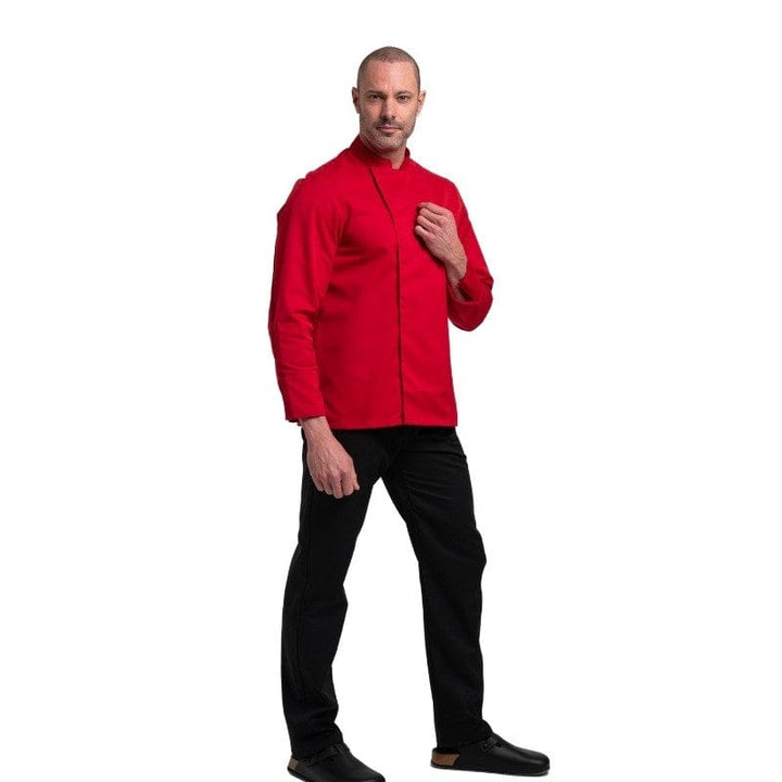 Men's Long Sleeve Red Kitchen Coat - MANELLI -  by Manelli | MANELLI``