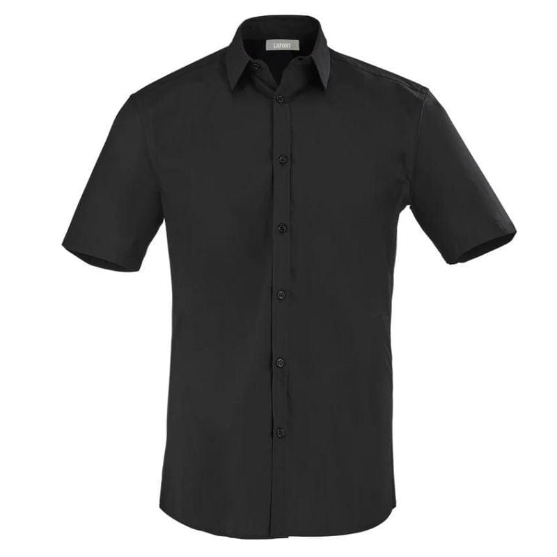 Men's Short Sleeve Cappuccino Black Service Shirt - LAFONT SERVICE -  by MANELLI | MANELLI``