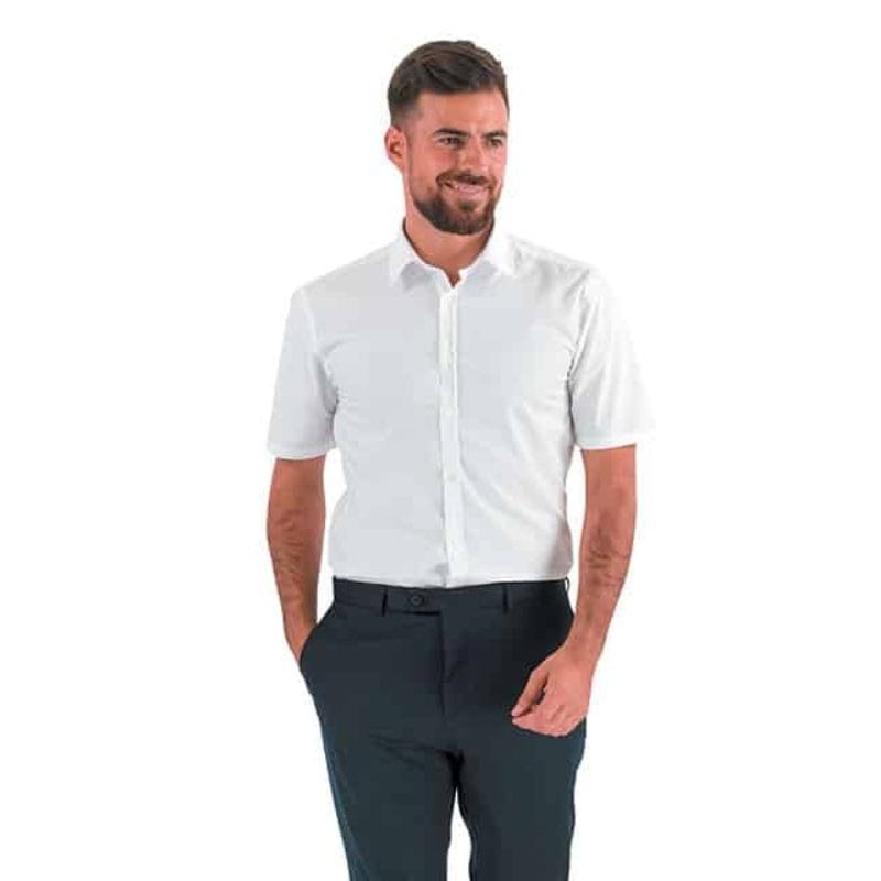 Men's White Capuccino Service Shirt Short Sleeves - LAFONT -  by MANELLI | MANELLI``