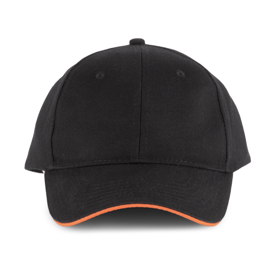 Orlando Black Cap with ORange Piping - KARIBAN -  by MANELLI | MANELLI MANELLI | Black and Orange