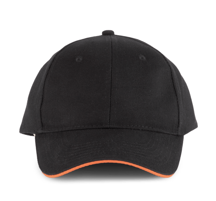 Orlando Black Cap with ORange Piping - KARIBAN -  by MANELLI | MANELLI MANELLI | Black and Orange