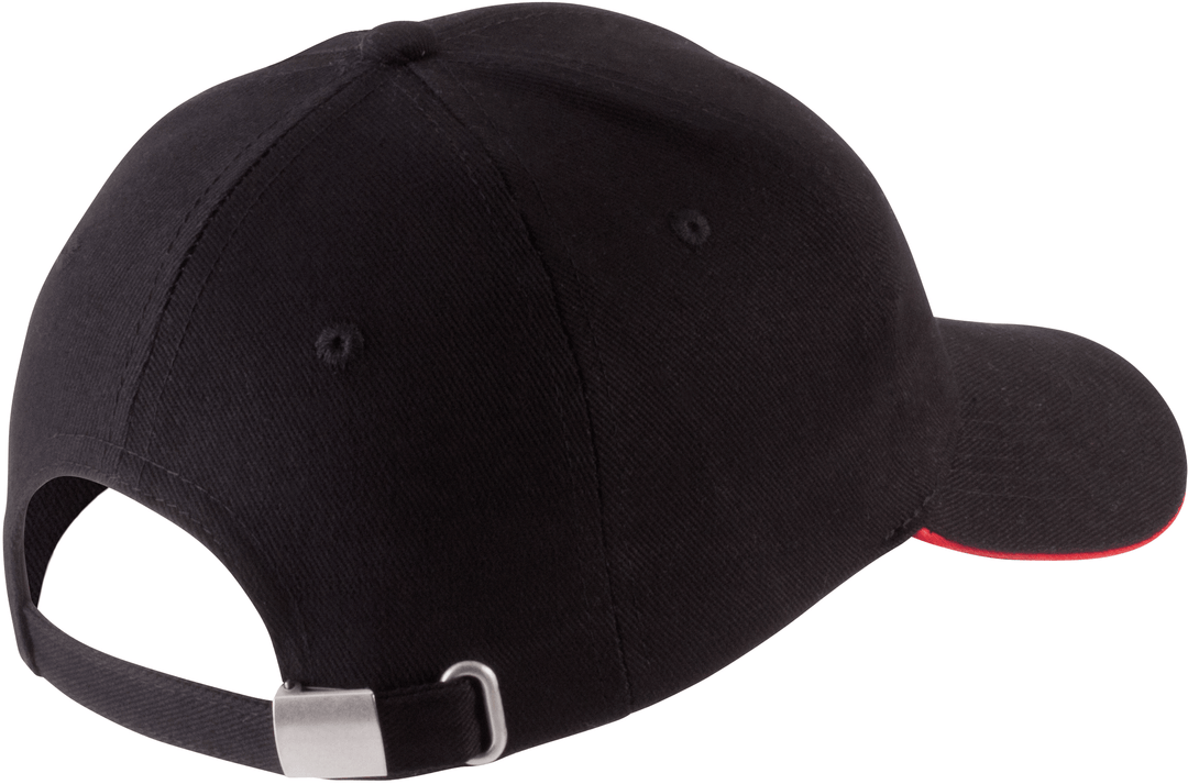 Orlando Black Cap with Red Piping - KARIBAN -  by MANELLI | MANELLI | Zoom black cap