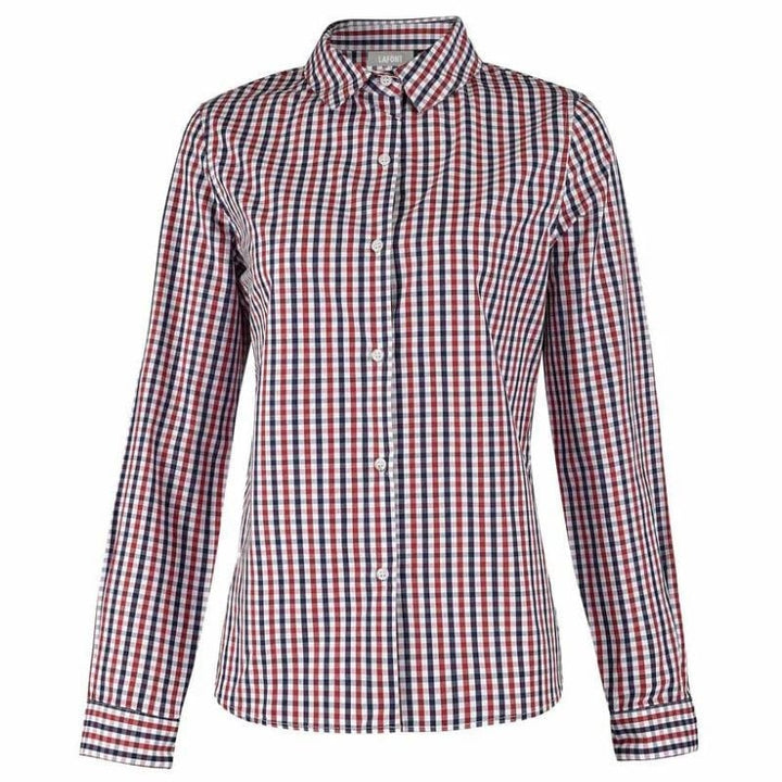 Women's Navy Red Vichy Checked Waitress Shirt - LAFONT SERVICE -  by MANELLI | MANELLI``