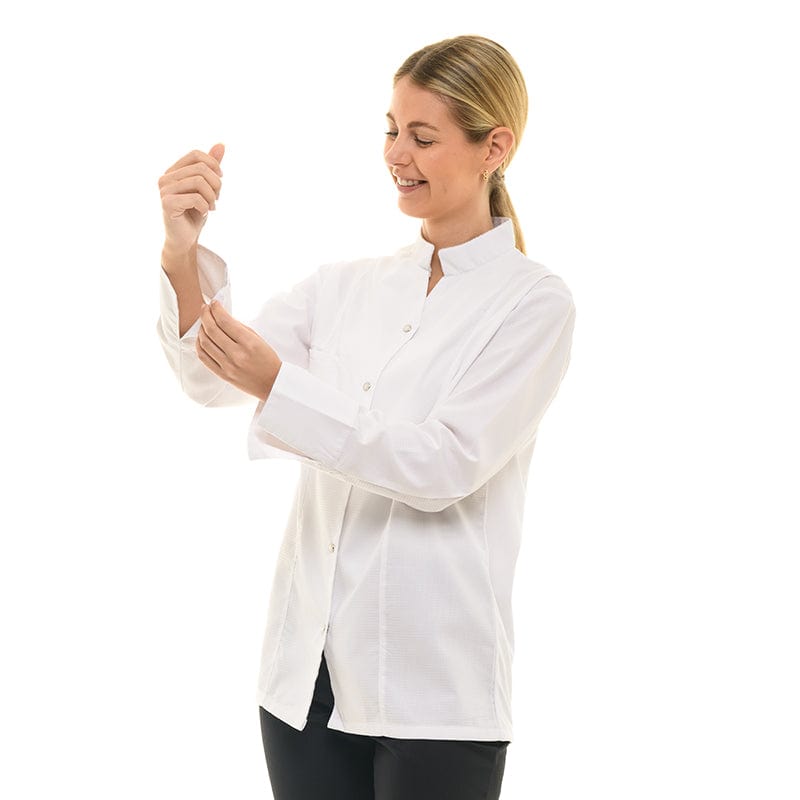 Women's White Long Sleeve Kitchen Coat  - MANELLI -  by Manelli | MANELLI``