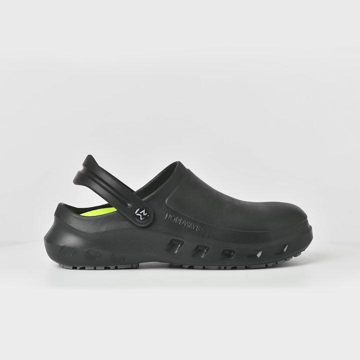 NFORZ Black Non-Perforated Toe Mixed Safety Clog - NORDWAYS