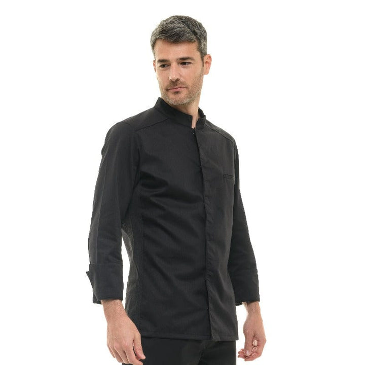 Abax Unisex Black Long Sleeve Kitchen Coat - ROBUR -  by Robur | MANELLI``