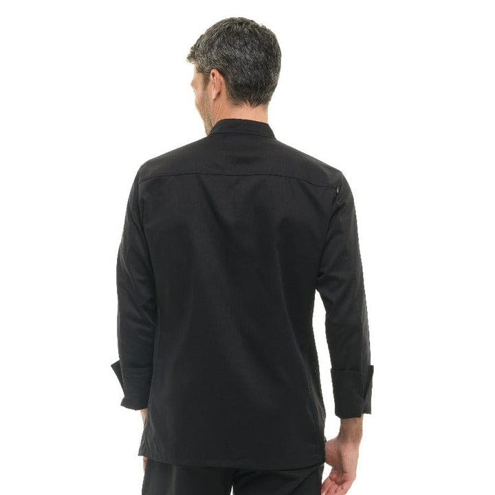 Abax Unisex Black Long Sleeve Kitchen Coat - ROBUR -  by Robur | MANELLI``